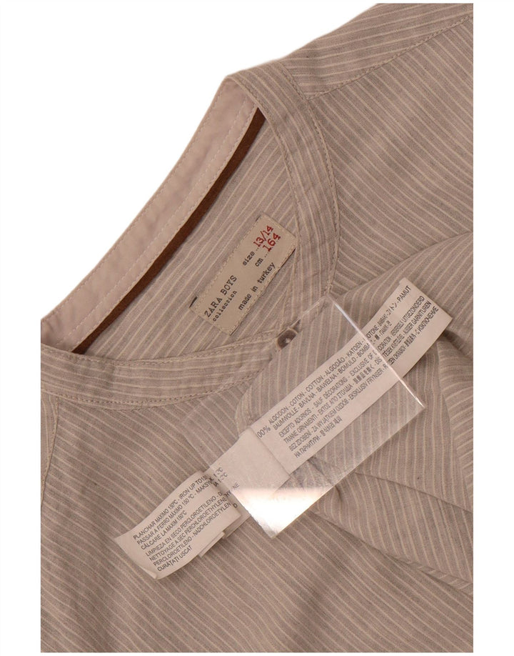 Chemise Garçon Zara 13-14 ans Gris Coton Rayé