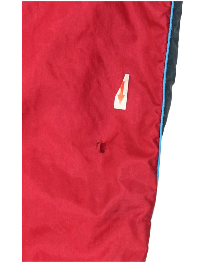 vintage Mens Survêtement Pantalon Joggers Grand Colorblock Rouge