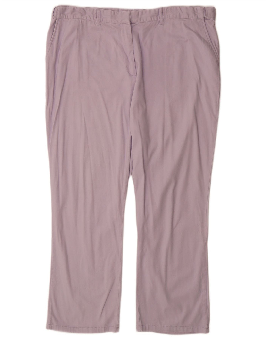 COTTON TRADERS Pantalon Chino Droit Femme UK 22 3XL W40 L30 Violet