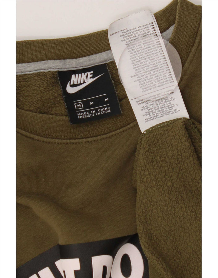 Nike Sweat-shirt graphique en coton kaki moyen pour homme