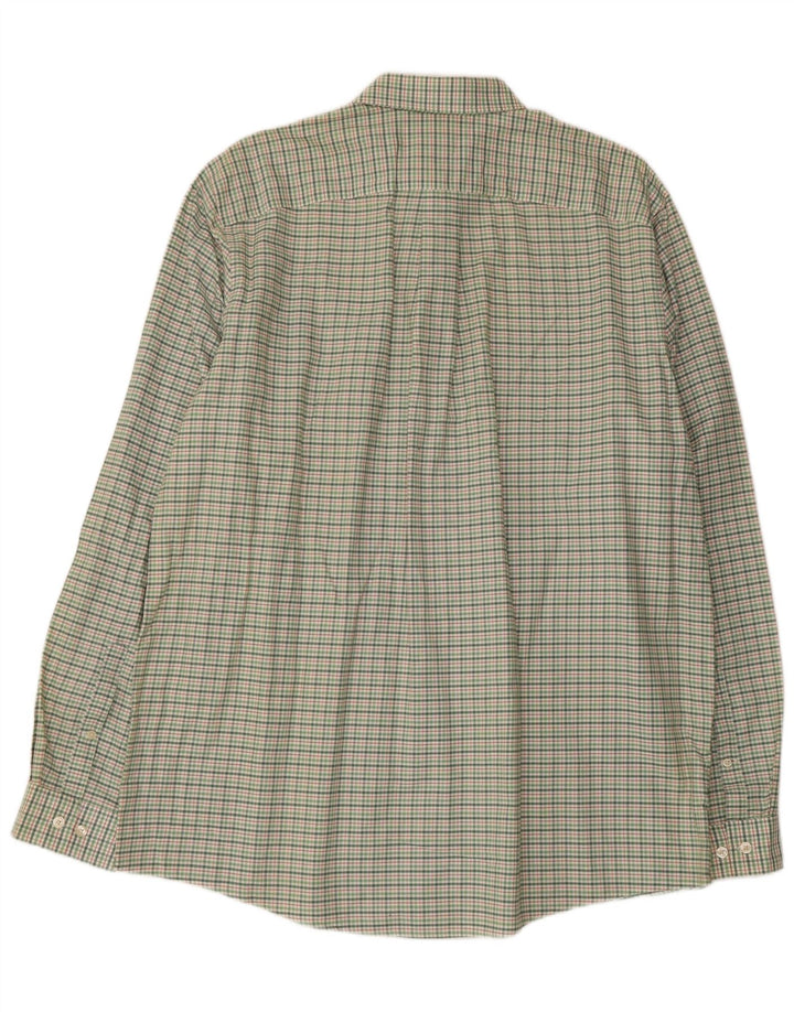 Eddie Bauer Chemise grande en flanelle pour homme, coupe décontractée, XL, à carreaux verts, en coton