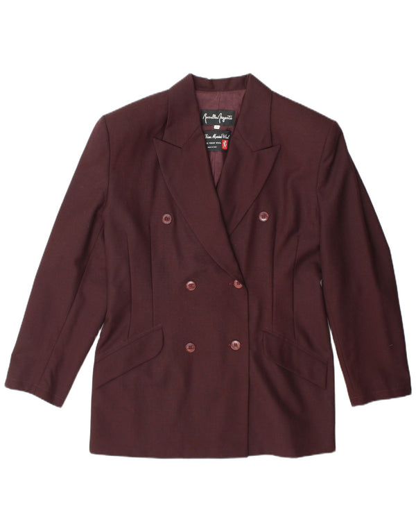 ROSSELLA ARGENTO Veste blazer croisée pour femme IT 46 Large Bordeaux