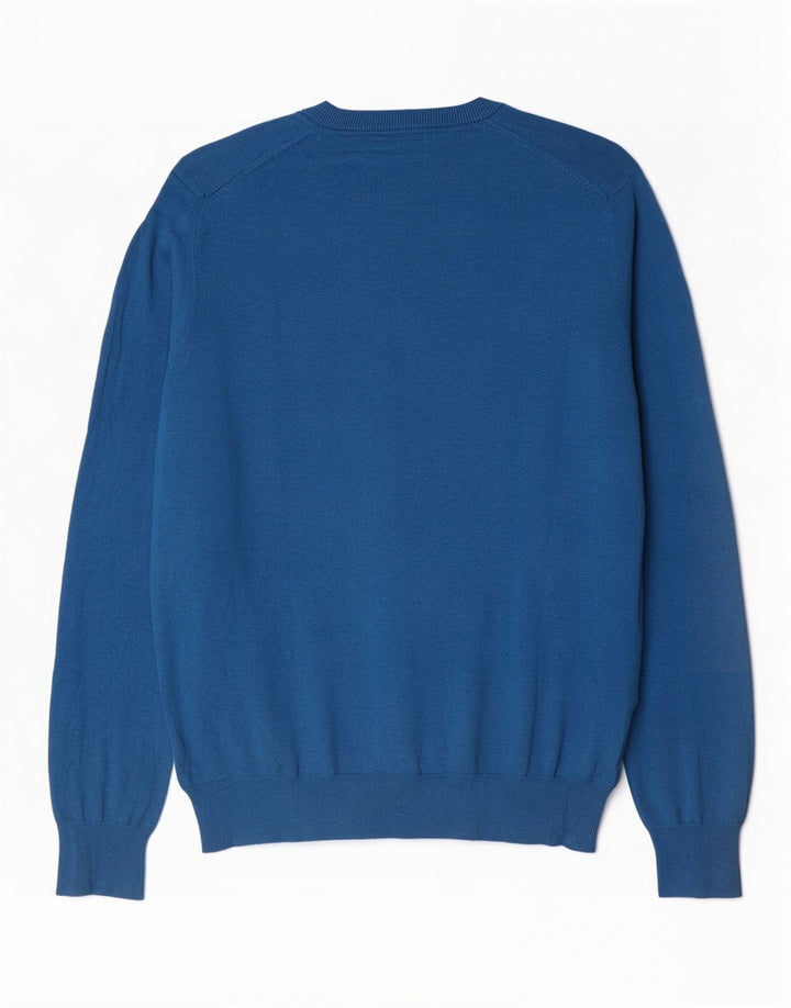 Marks & Spencer Pull col V pour homme en coton bleu Taille L
