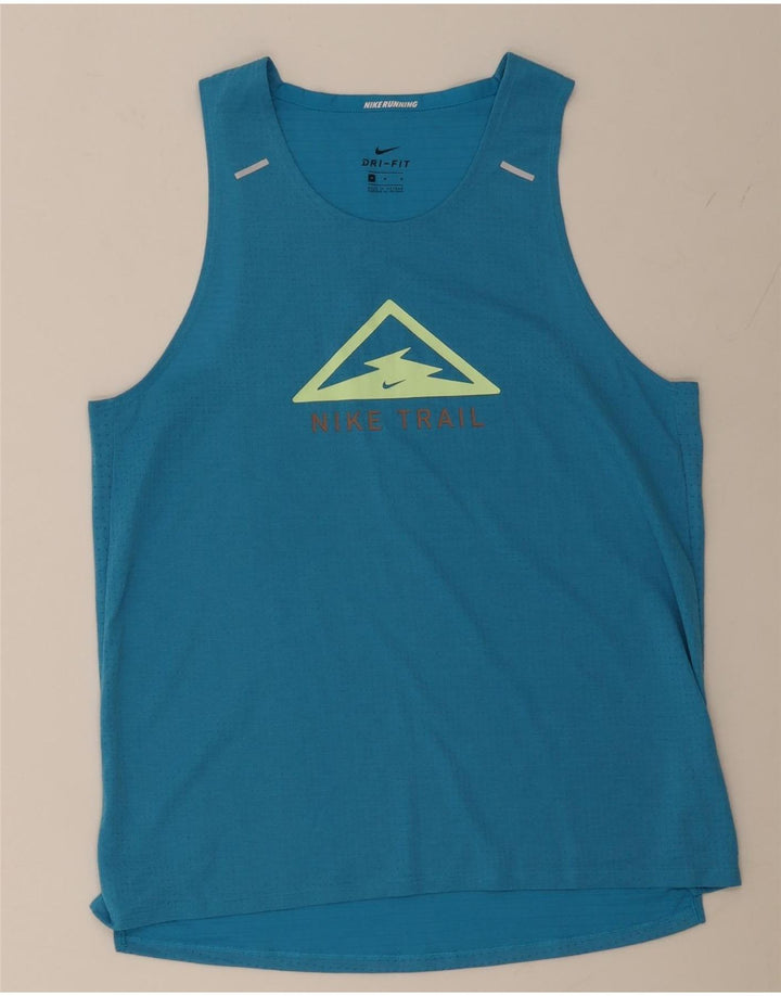 NIKE Débardeur Dri Fit Graphic Homme Bleu Moyen