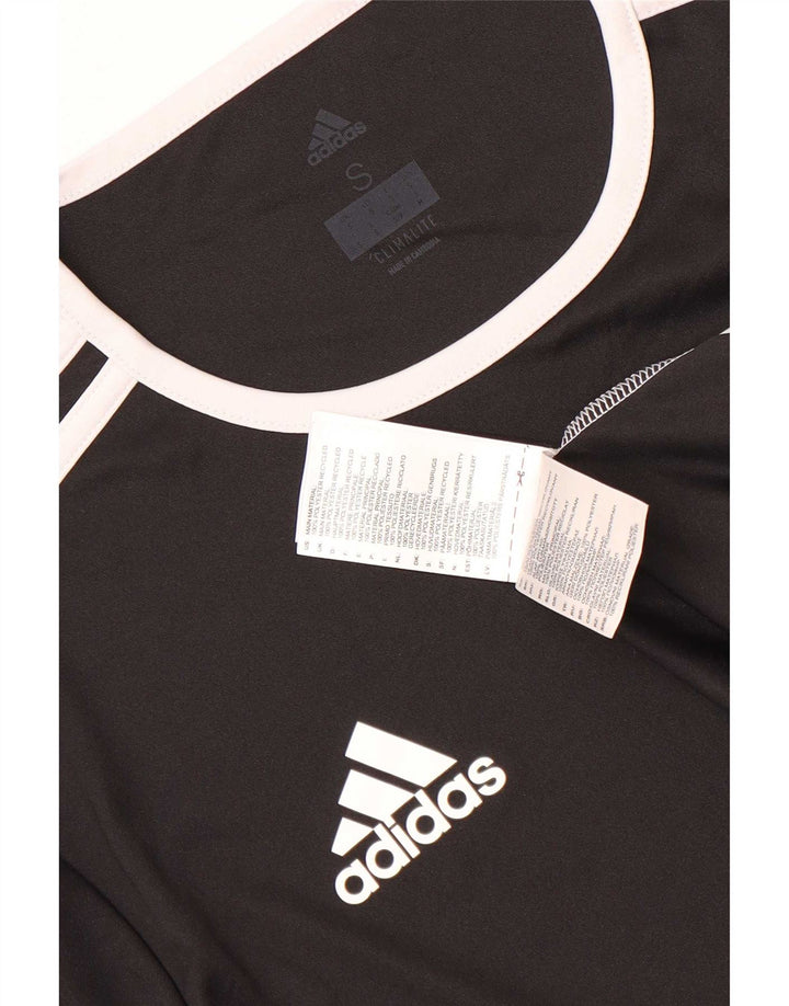 Adidas Hommes Climalite T-Shirt Haut Petit Noir Colorblock Polyester