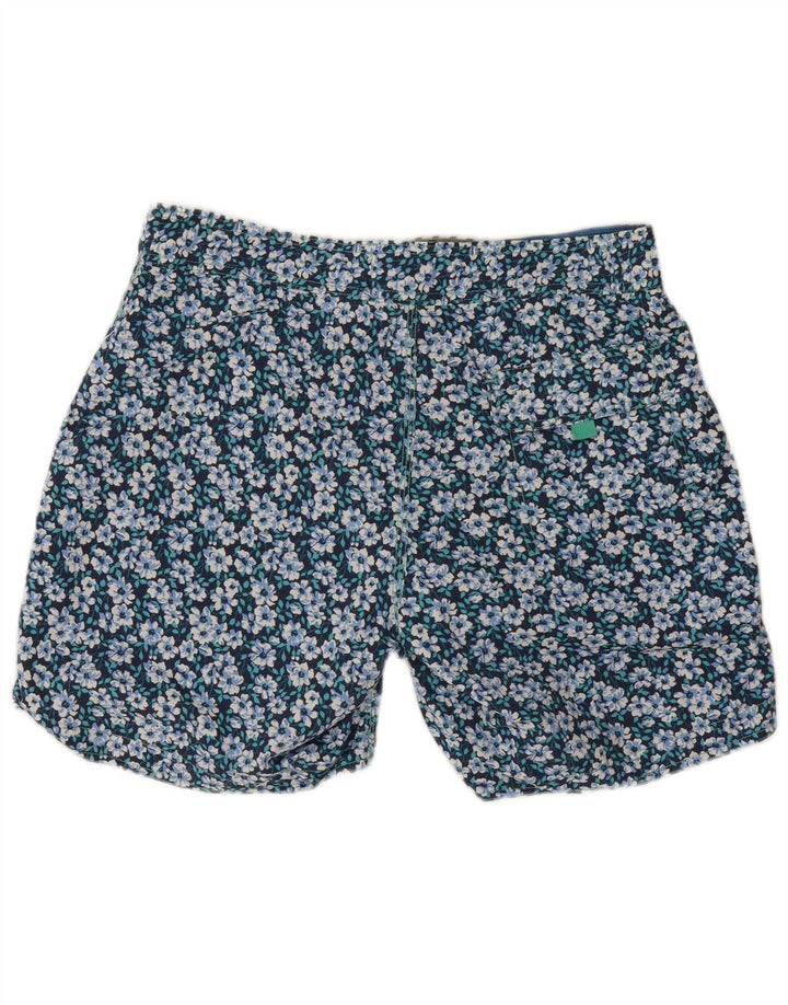 Boden Homme Short de Bain Large Bleu Floral Nylon