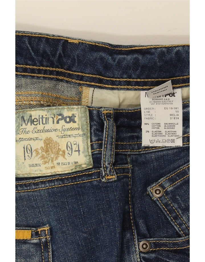 Meltin' Pot Jean Droit Femme W34 L34 Bleu Coton