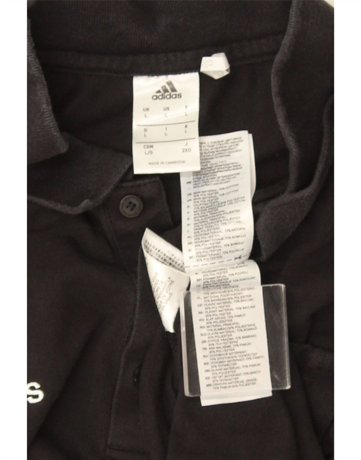 Adidas Hommes Climalite Polo Grand Noir Coton