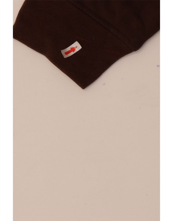 Eddie Bauer Sweat-shirt à col zippé pour homme en coton marron 2XL