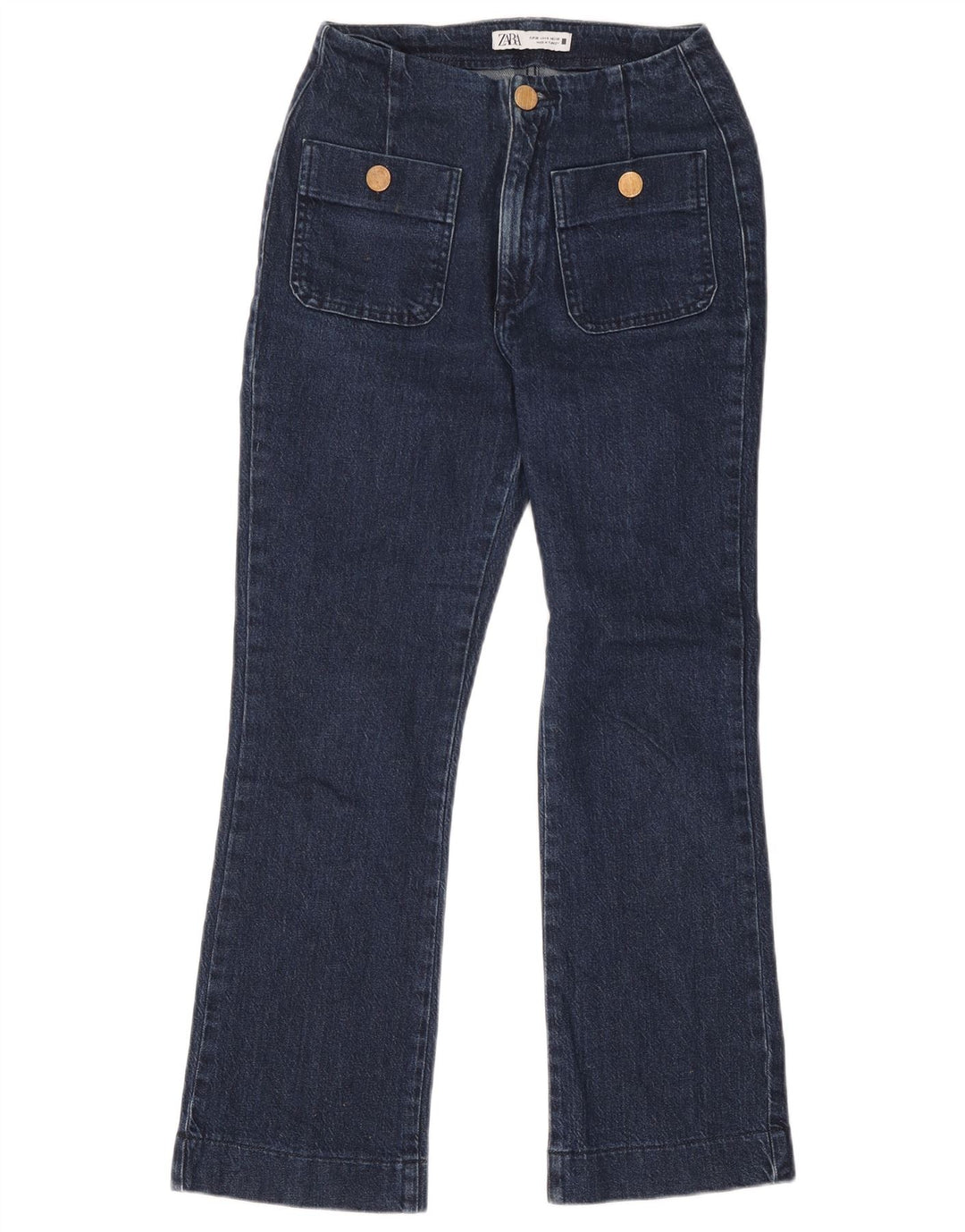Zara Jean Bootcut Femme EU 36 XS W26 L28 Bleu Marine