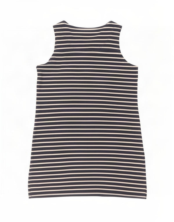 Joules Robe T-Shirt sans Manches Femme UK 20 2XL Bleu Marine Rayé Coton