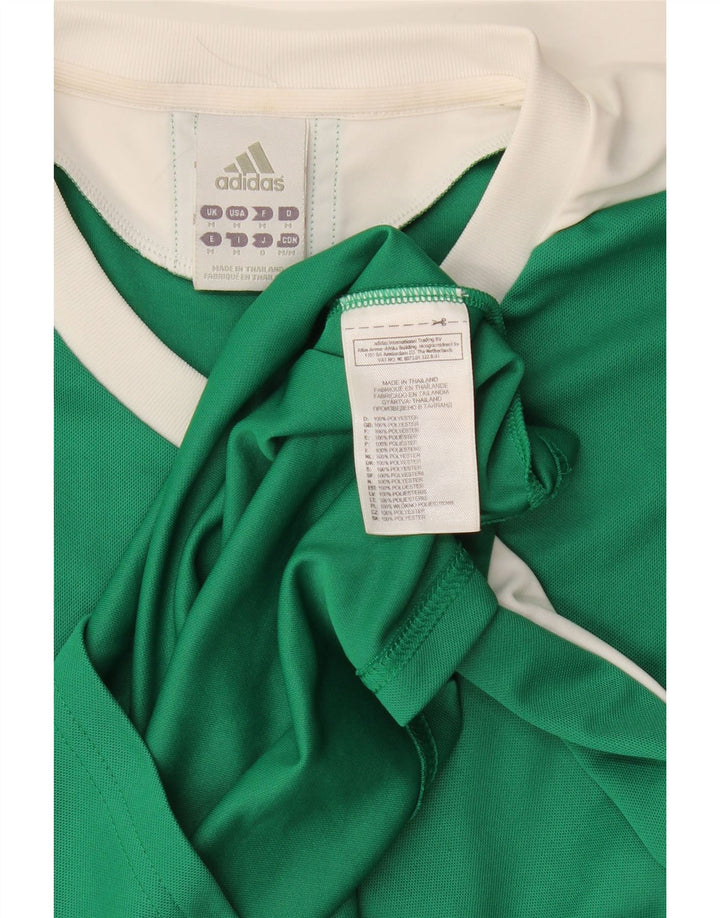 Adidas Homme Climalite T-Shirt Top Vert Moyen Colorblock Polyester