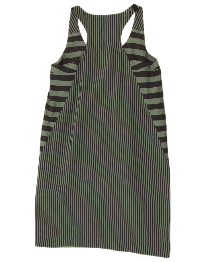 Cos Robe droite sans manches pour femme EU 38 Viscose rayée vert moyen