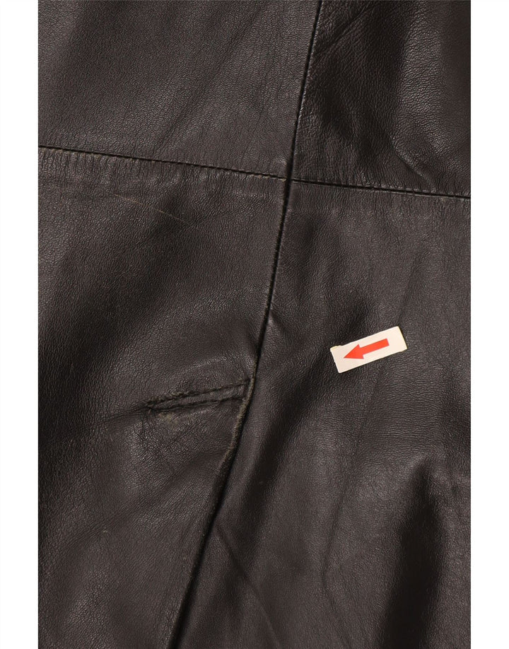 Conbipel Manteau en Cuir Free Heron Homme IT 48 Cuir Noir Moyen