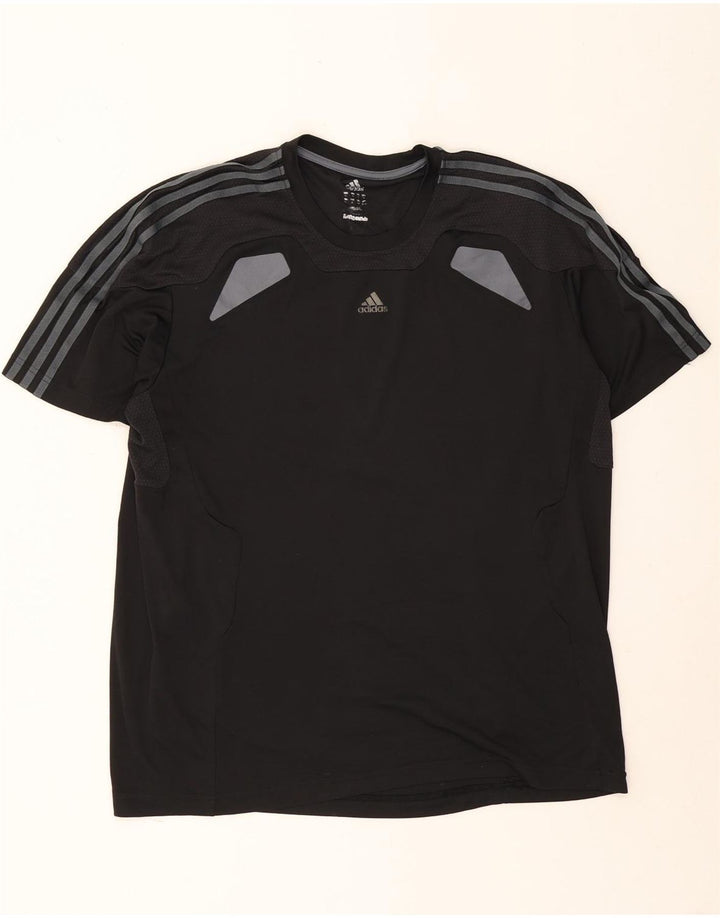 Adidas Climalite T-Shirt Top XL Noir Colorblock Polyester