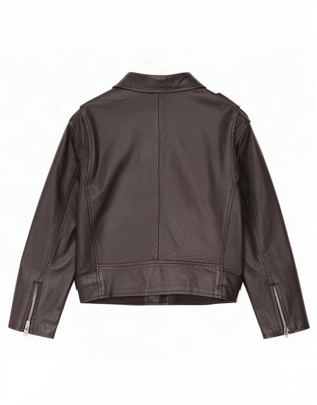 Veste motard en cuir femme vintage UK 12 Noir Moyen