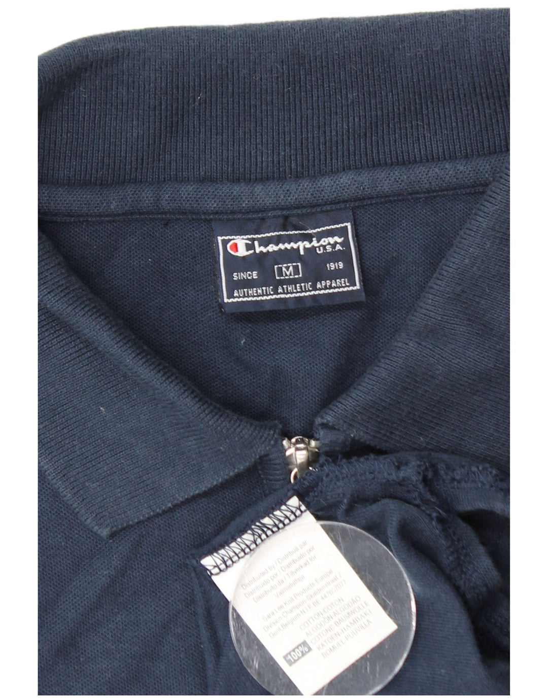 CHAMPION Polo Homme Bleu Marine Moyen Coton