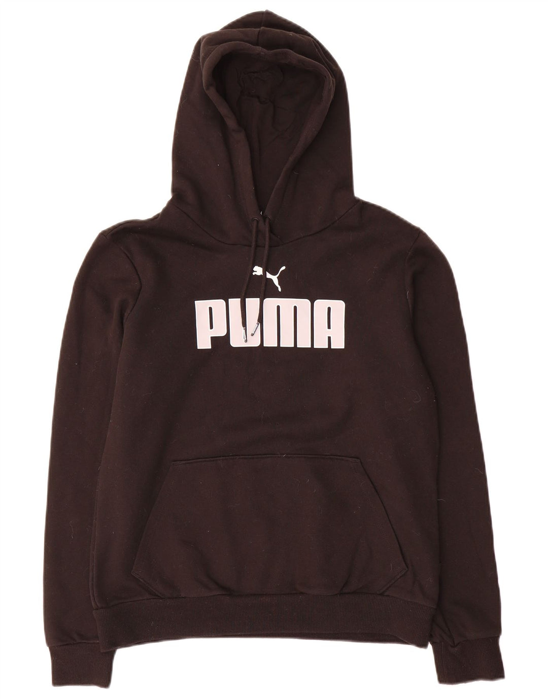 Puma Pull à capuche graphique pour femme UK 14 Noir moyen