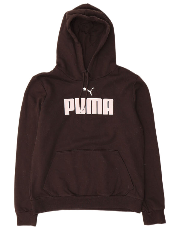 Puma Pull à capuche graphique pour femme UK 14 Noir moyen