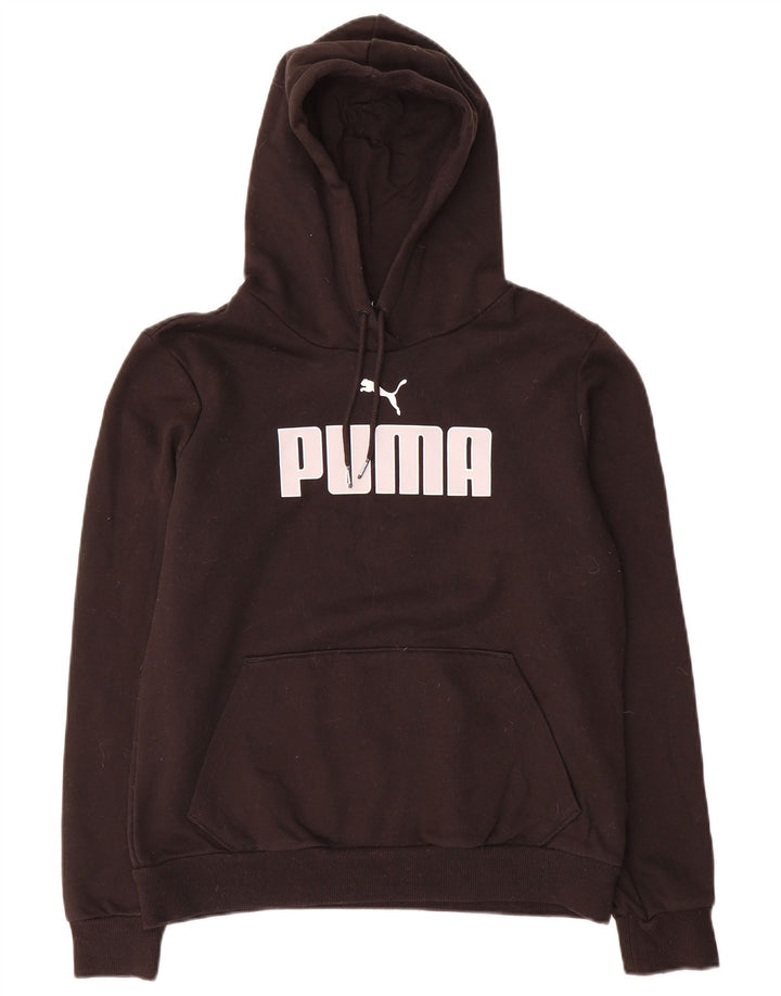 Puma Pull à capuche graphique pour femme UK 14 Noir moyen