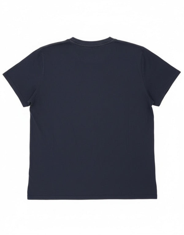 Tommy Hilfiger T-shirt graphique pour femme UK 18 XL Bleu marine Coton