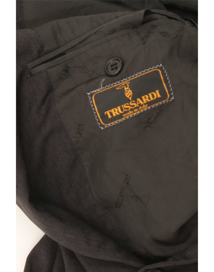 Trussardi Veste Blazer 2 Boutons IT 48 Laine Vierge Noir Moyen Homme
