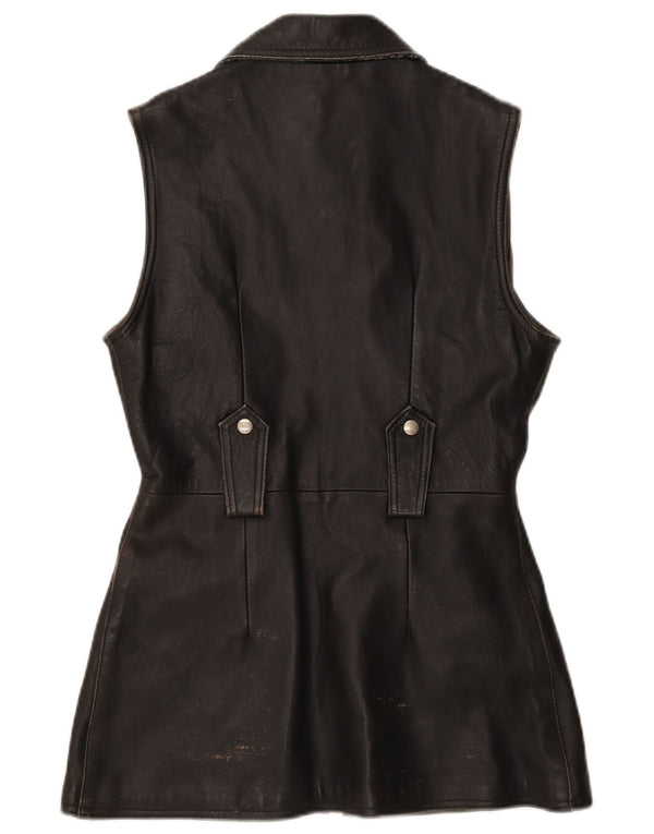 Gossip Gilet en cuir pour femme UK 12 Medium Noir