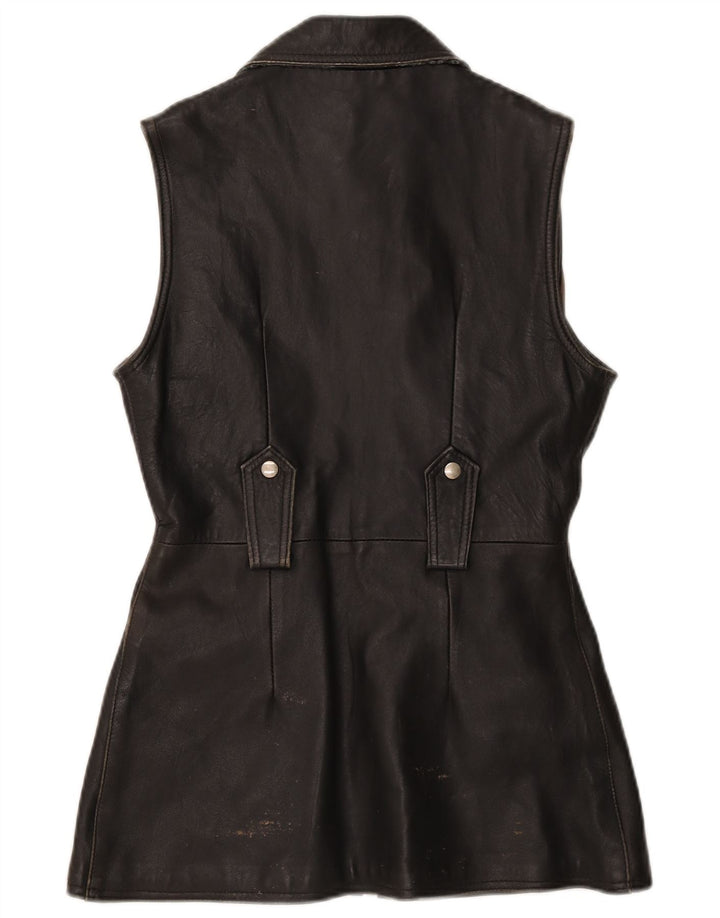 Gossip Gilet en cuir pour femme UK 12 Medium Noir
