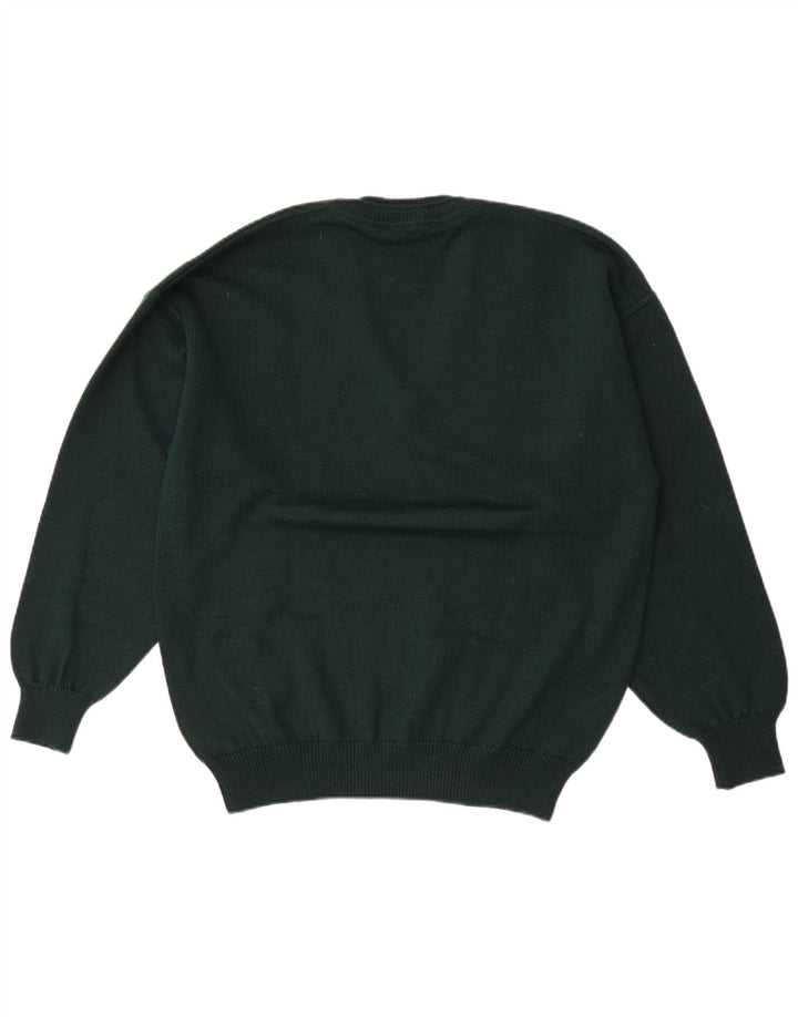 White Sails Pull col V pour homme en laine verte