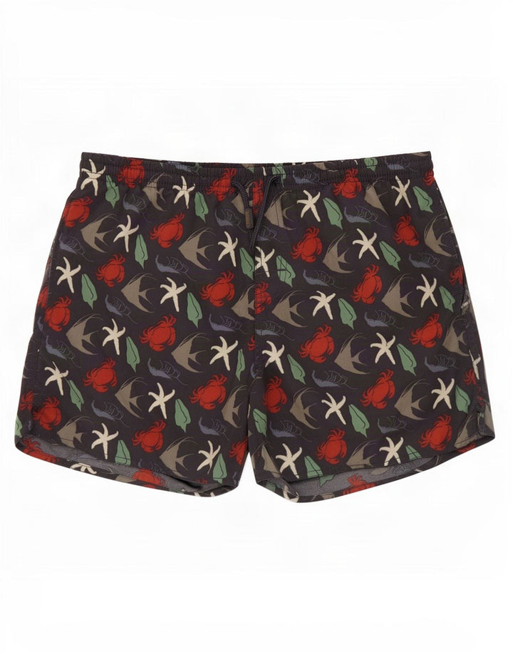 Scout Short de Bain à Motif Abstrait pour Homme en Polyamide Bleu Marine Moyen