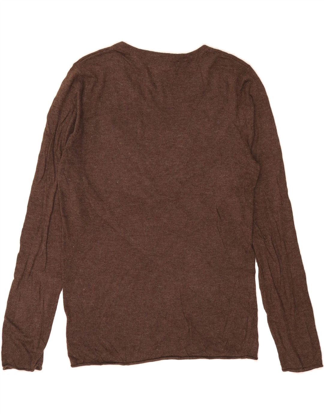 MOSSIMO Mens Slim Fit V-Neck Jumper Sweater XL Brown Nylon Vintage Mossimo and Second-Hand Mossimo from Messina Hembry 