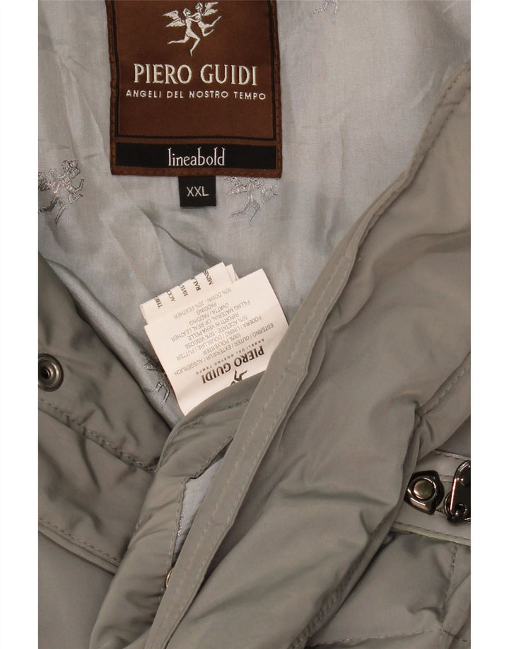 Piero Guidi Manteau rembourré pour homme UK 44 2XL Gris Polyester