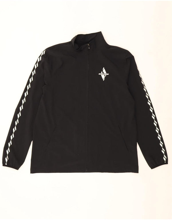 Skechers Veste de survêtement graphique pour hommes Large Noir Polyester