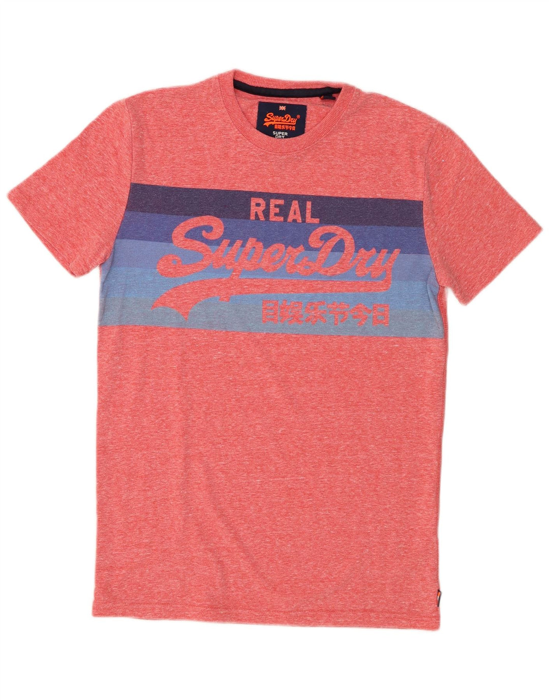 Superdry T-Shirt Graphique Homme Petit Rose Moucheté Polyester