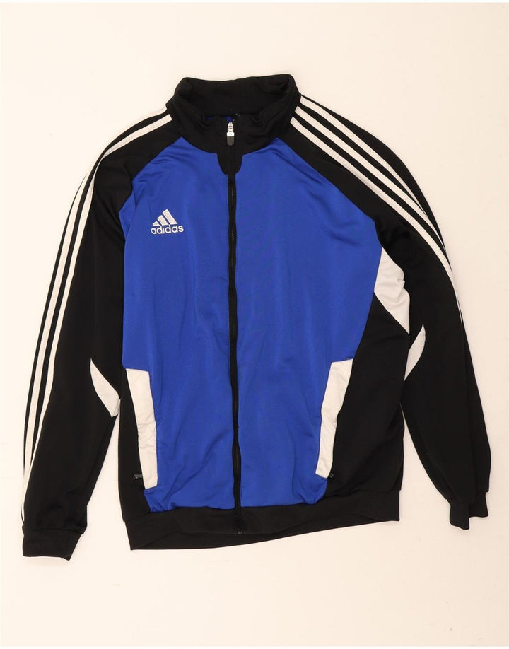 Adidas Veste de survêtement pour homme UK 44/46 Large Bleu Colorblock Polyester