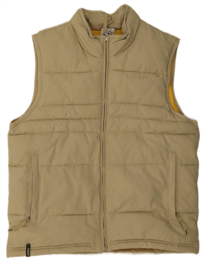 Adidas Gilet rembourré pour homme UK 38 Coton beige moyen