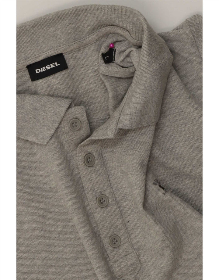 Diesel Polo Homme Large Gris Coton