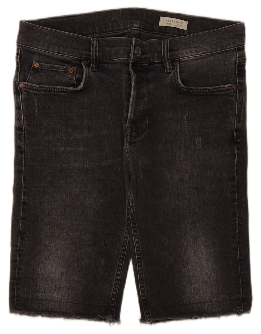 All Saints Short en Jean W30 Homme Gris Moyen