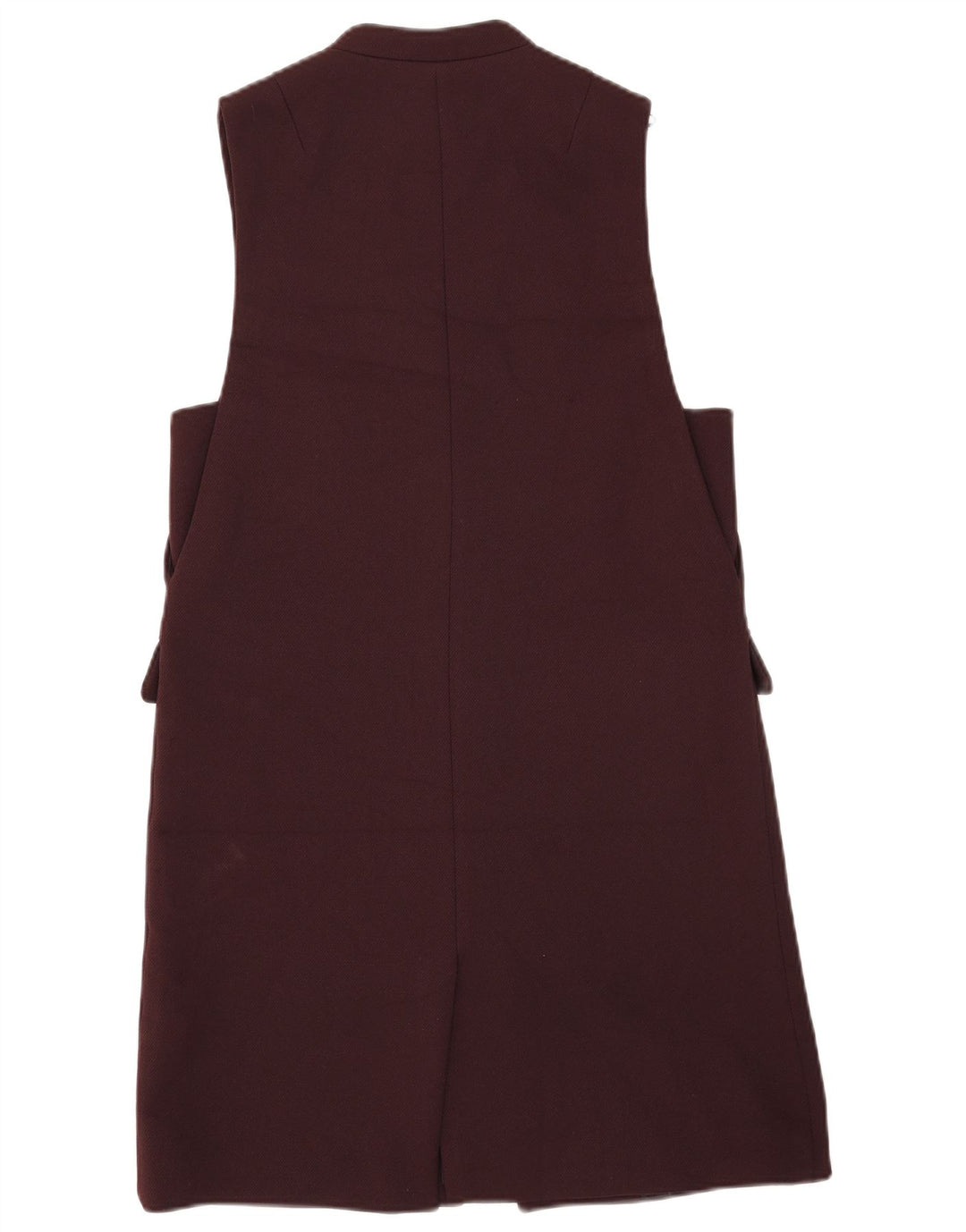 ZARA Femme Gilet Ouvert UK 10 Petit Marron Polyester