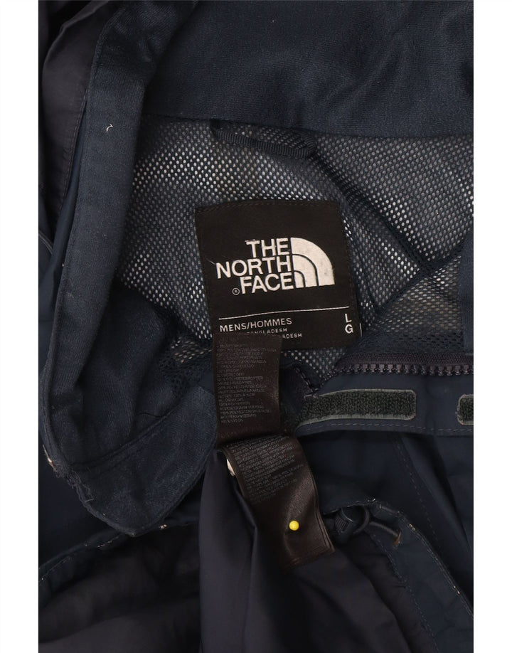 The North Face Veste de pluie à capuche pour homme UK 40 Large Bleu marine Polyester