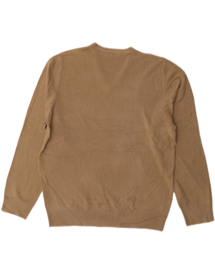 MARKS & SPENCER Pull col V pour homme UK 41/43 Large Beige