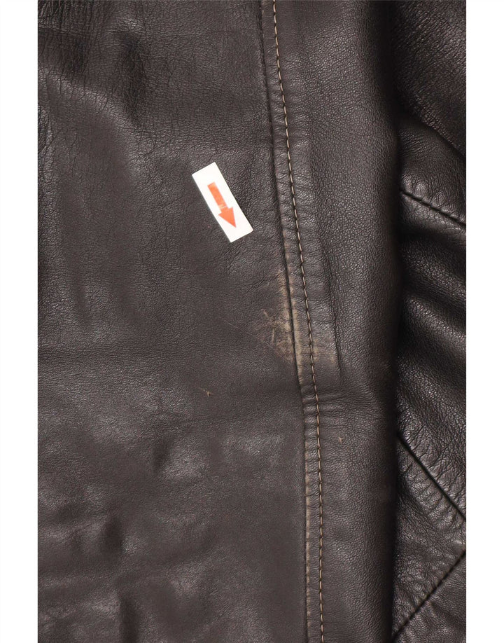veste en cuir homme vintage UK 40 Grand Noir