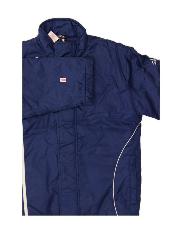 ADIDAS Boys Windbreaker Coat 7-8 Years Navy Blue Polyamide Vintage Adidas and Second-Hand Adidas from Messina Hembry 