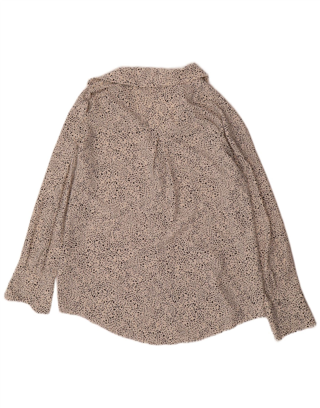 Zara Chemisier surdimensionné pour femme UK 10 Petit polyester à pois blanc