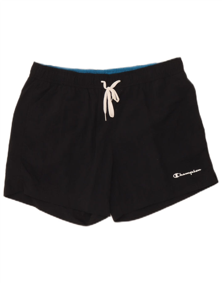 Champion Short de Bain Homme Large Noir Polyamide