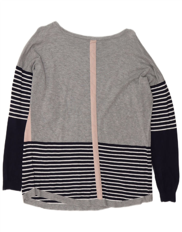Oasis Pull col bateau pour femme UK 14 Medium Multicolore Rayé
