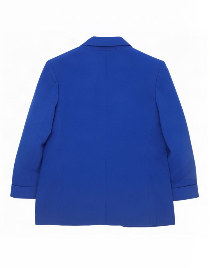 Marks & Spencer Veste blazer ouverte à manches 3/4 pour femme UK 12 Bleu moyen