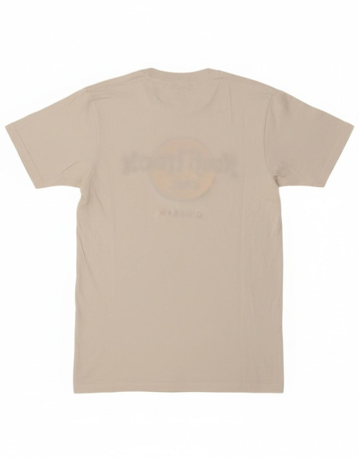 Hard Rock Cafe Hommes Madrid T-Shirt Graphique Haut Petit Coton Blanc