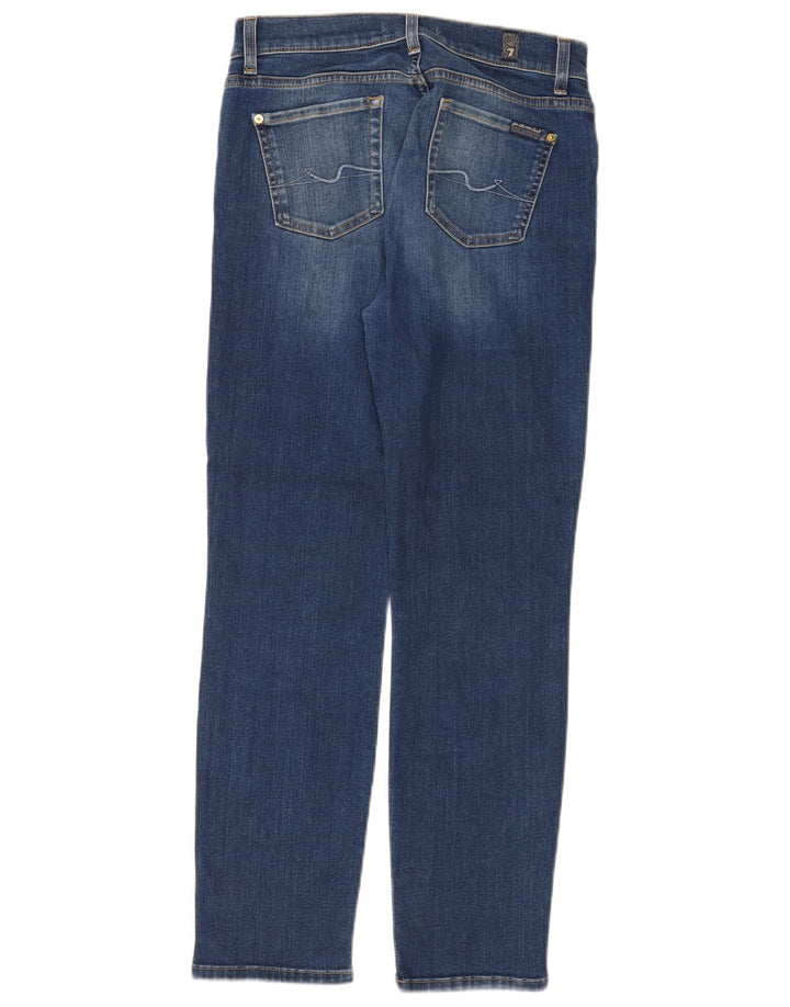 7 FOR ALL MANKIND Jean Slim Femme W26 L28 Bleu Coton