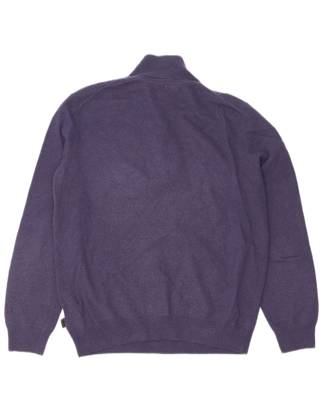 Hugo Boss Pull à col zippé pour homme en laine vierge bleu marine Large
